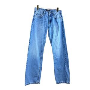 Aeropostale Low Rise Baggy Slouchy Y2K Jeans Medium Wash Denim Relaxed 0 Short